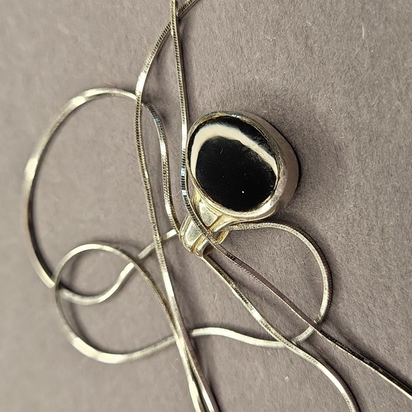 925 Sterling Silver Jewelry - Vintage Sterling Silver Black Onyx